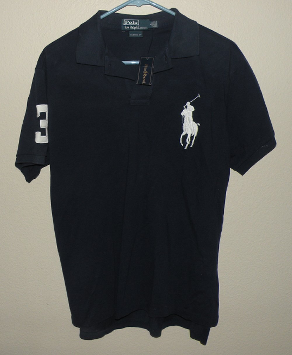 Polo by Ralph Lauren Men’s SS Polo Shirt Custom Fit Large Pony/Rider Blue NWT